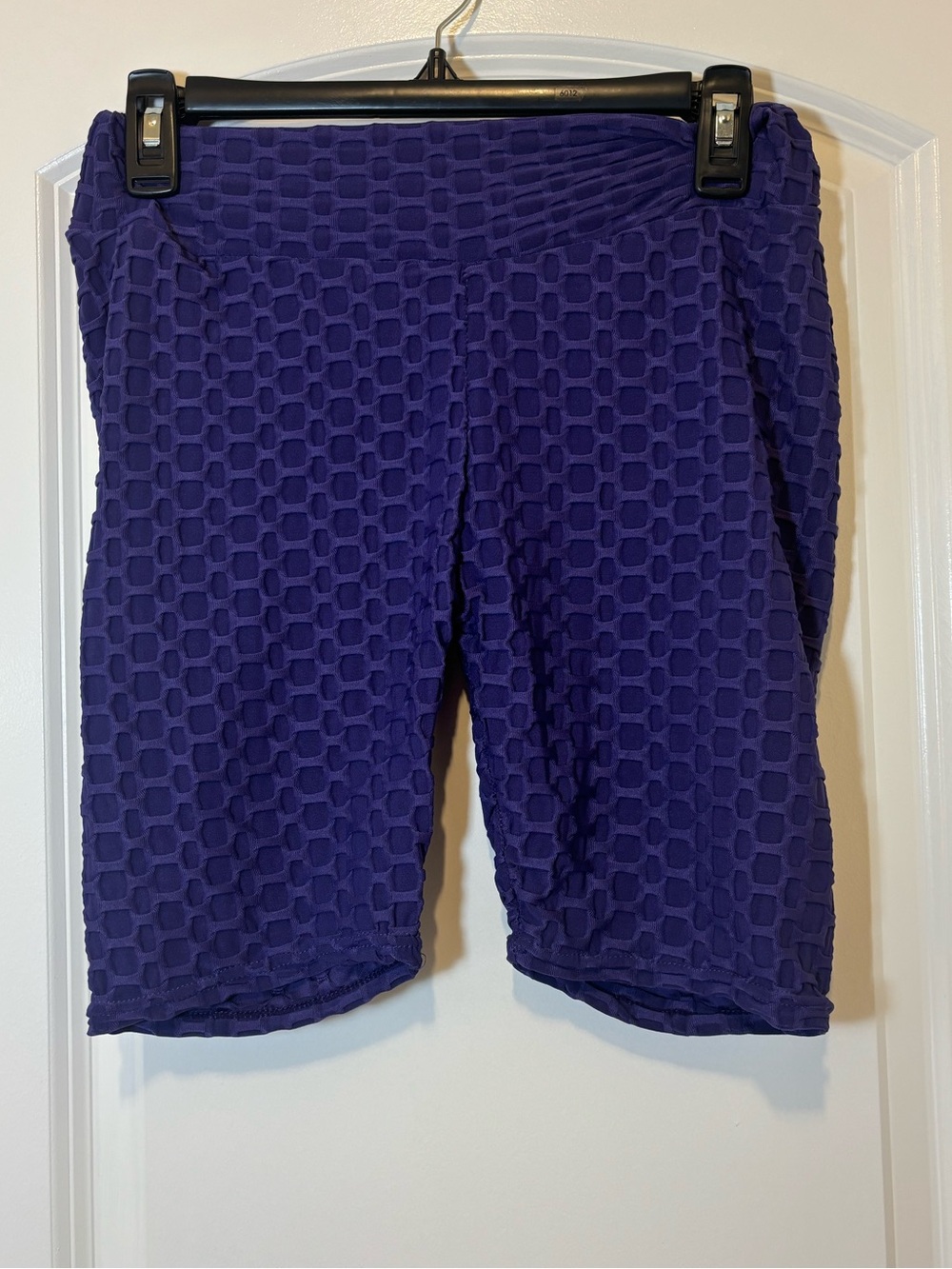 TRUE ROCK Textured Deep Purple Bike Shorts